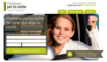 Web Préstamo por tu coche